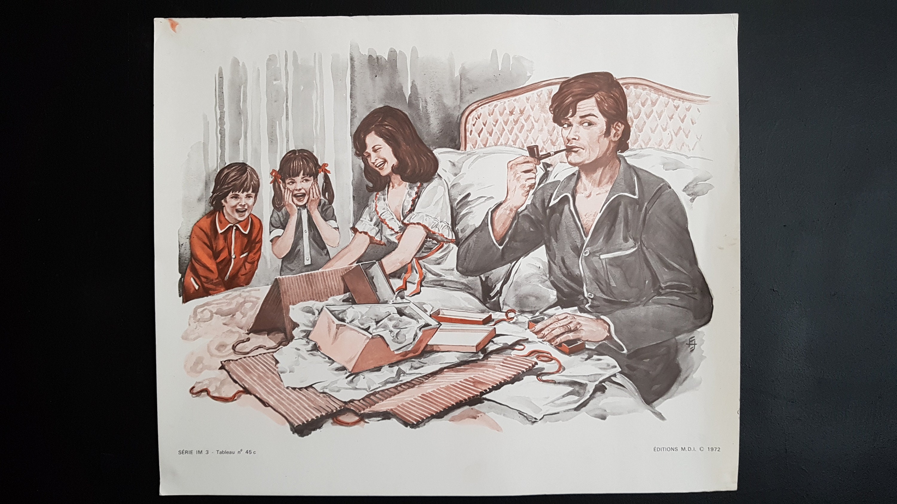 Affiche d'école Vintage Français Éducative. Mdi 1972