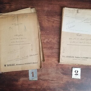 Lot français ancien de plus de 45 pages manuscrites, document légal du début des années 1900. 2 lots disponibles