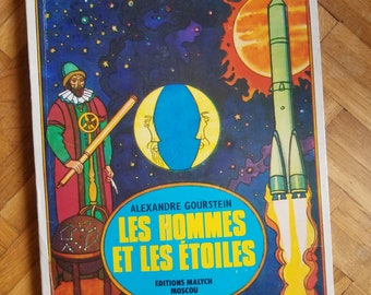 Libro emergente tridimensional vintage "Les hommes et les étoiles" de Alexandre Gourstein