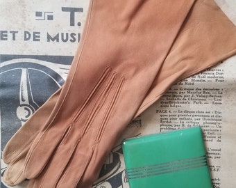 French antique suede gloves.