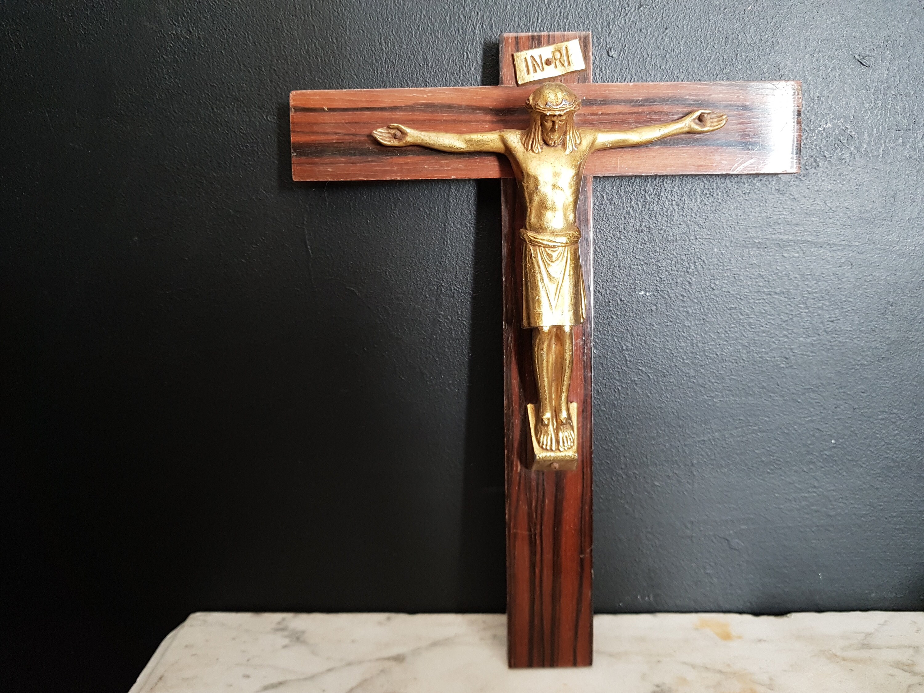 French Antique Wall Crucifix. Vintage Catholic Cross. Etsy