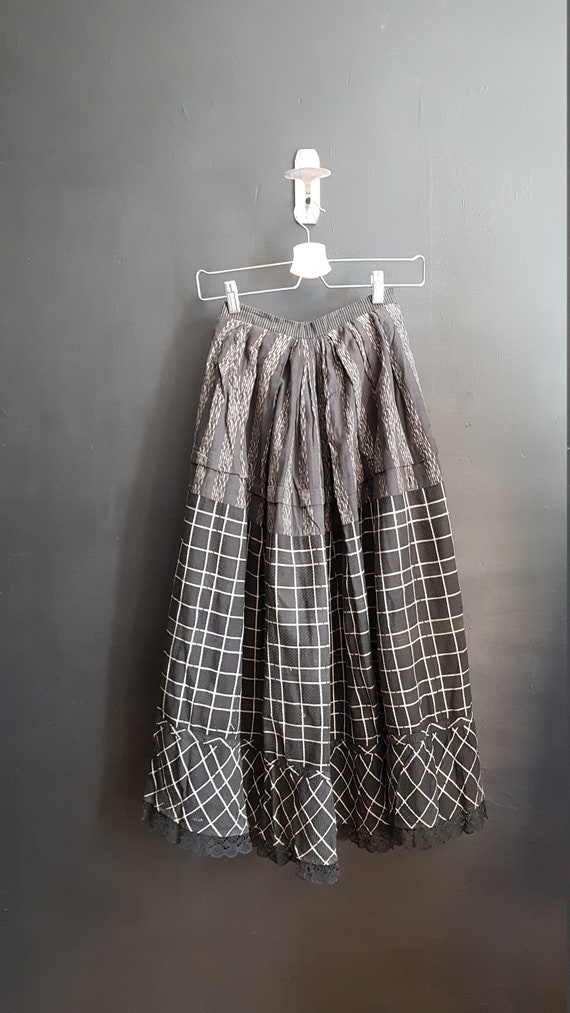 Antique French Petticoat Dress / chore Skirt