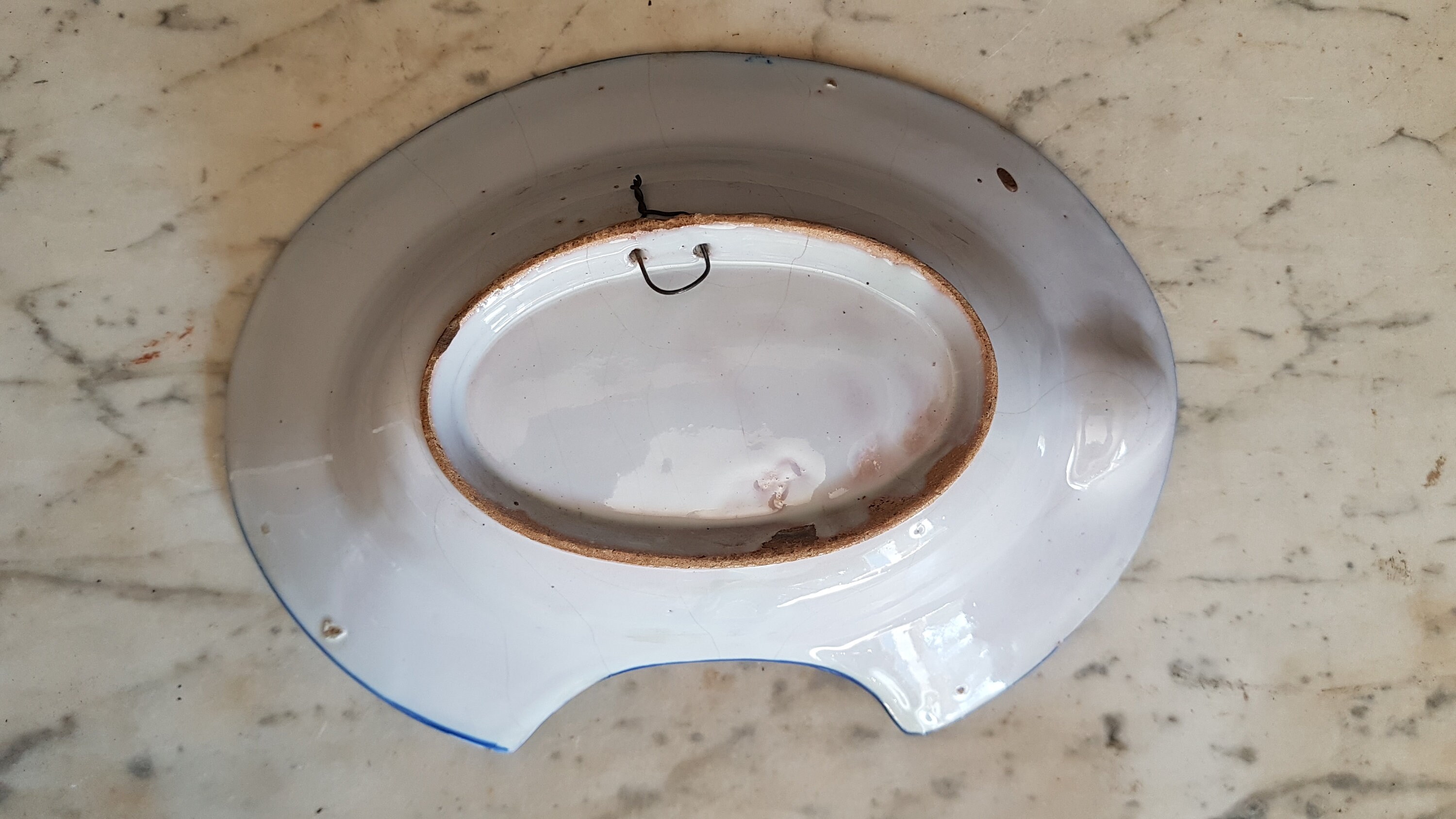 French antique barber shaving dish. Hand painted | Etsy