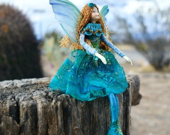 Fairy Doll - TOPAZ - Bendable Fairy - Posable Art Doll - Unique Handmade - Fae Folk® Fairies