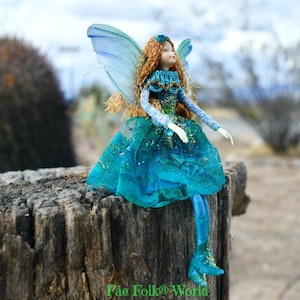 Fairy Doll - TOPAZ - Bendable Fairy - Posable Art Doll - Unique Handmade - Fae Folk® Fairies