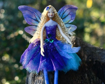 Fairy Doll Ornament - RIVERS - Bendable Fairy - Posable Art Doll - Unique Handmade Fairies - Fae Folk® Fairies