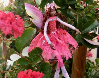 Fae Folk® Fairies - TIANA - Fairies of Color - Bendable Fairy Ornament - Posable Art Doll - Unique Handmade Fairies