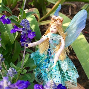 Fairy Doll FLUTTER Bendable Fairy Ornament Posable Art Doll Unique Handmade Fairies Fae Folk® Fairies image 1