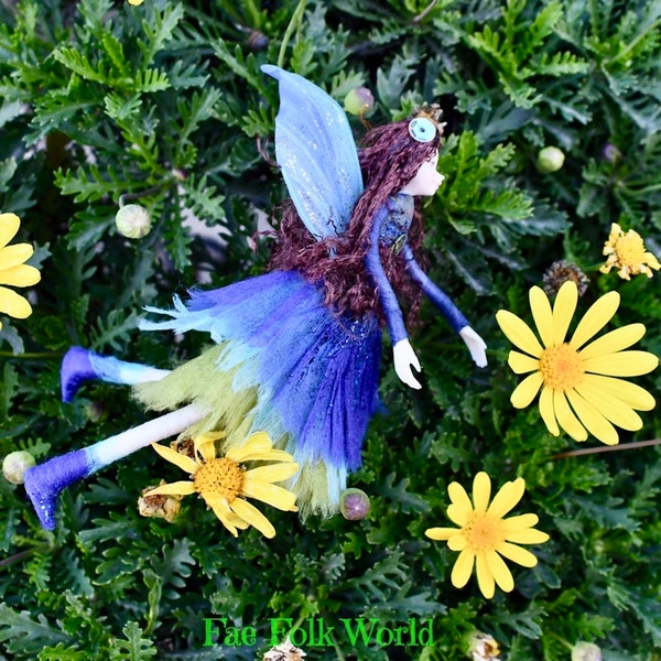 Fairy Doll - MORNING STAR - Bendable Fairy Ornament - Posable Art Doll - Unique Handmade Fairies - Fae Folk® Fairies