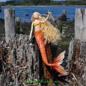 Mermaid Fairy Doll - ATLANTICA - Mermaid Fairy - Posable Art Doll - Unique Handmade Fairies - Fae Folk® Fairies - Mermaid Doll