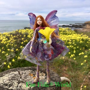 Fairy Doll - TRANQUILITY - Bendable Fairy - Posable Art Doll - Unique Handmade Fairies - Fae Folk® Fairies