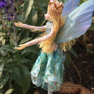 Fairy Doll FLUTTER Bendable Fairy Ornament Posable Art Doll Unique Handmade Fairies Fae Folk® Fairies image 5