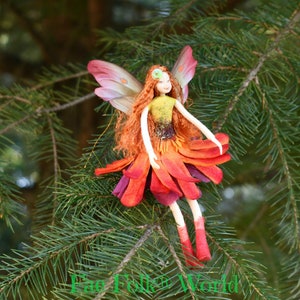 Fairy Doll - POPPY - Bendable Fairy - Posable Art Doll - Unique Handmade Ornament - Collectible Fairies - Fae Folk® Fairies