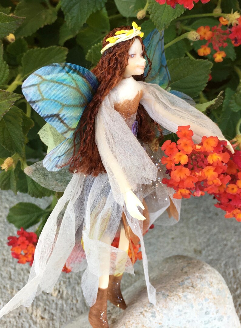 Fairy Doll SATURN Bendable Fairy Posable Art Doll Unique Handmade Fairies Collectible Fairy Ornament Fae Folk® Fairies image 1