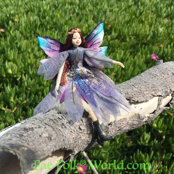 Flower Fairy Doll  ANDROMEDA Bendable Fairy Posable Art Doll Unique Handmade Fairies Fae Folk Fairies Fairy Ornaments