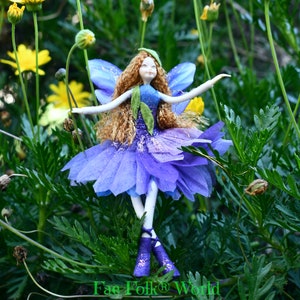 Fairy Doll - APRIL - Bendable Fairy Ornament - Posable Art Doll - Unique Handmade - Fae Folk® Fairies