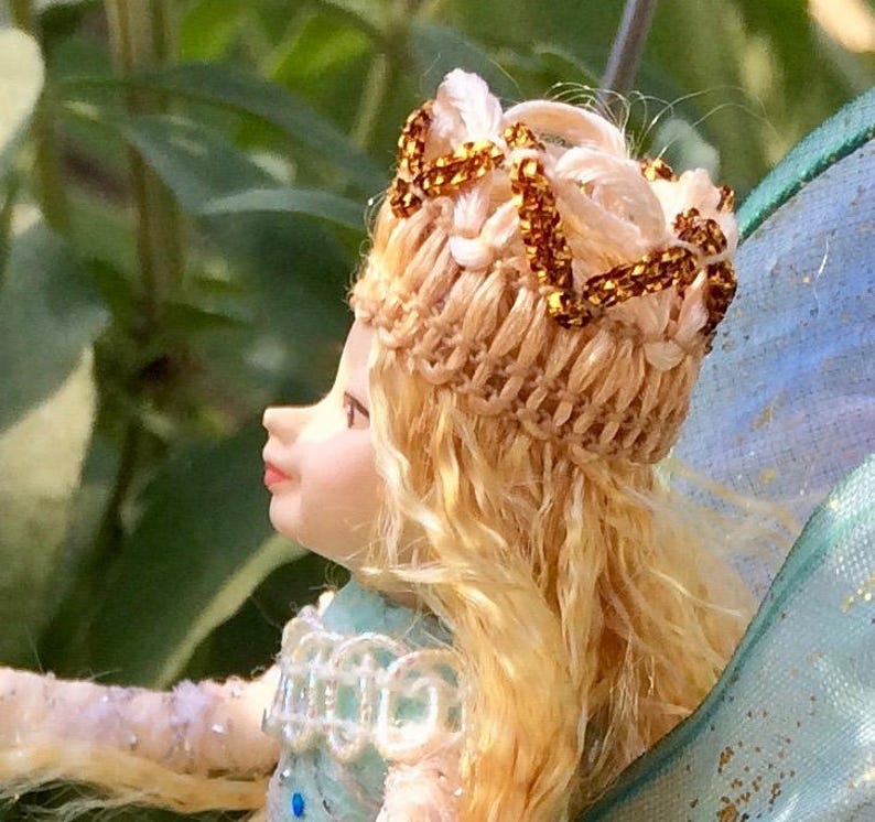 Fairy Doll FLUTTER Bendable Fairy Ornament Posable Art Doll Unique Handmade Fairies Fae Folk® Fairies image 4