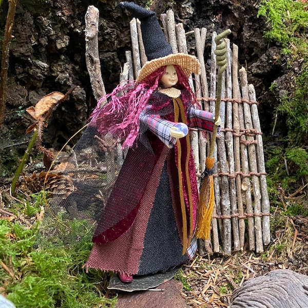 Witch Fairy Doll - GILLIAN - Collectible Art Doll - Unique Posable Ornament