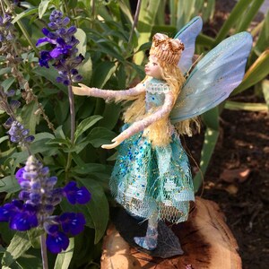 Fairy Doll FLUTTER Bendable Fairy Ornament Posable Art Doll Unique Handmade Fairies Fae Folk® Fairies image 6