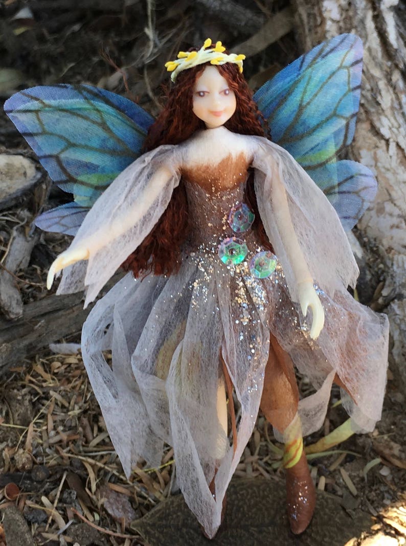 Fairy Doll SATURN Bendable Fairy Posable Art Doll Unique Handmade Fairies Collectible Fairy Ornament Fae Folk® Fairies image 4