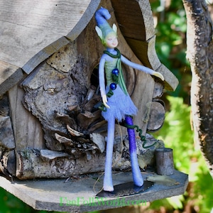 Elf Fairy Doll PLUMEE Bendable Elf Posable Art Doll Unique Handmade Fairies Fae Folk® Fairies Collectible Fairy Ornaments Christmas Elf
