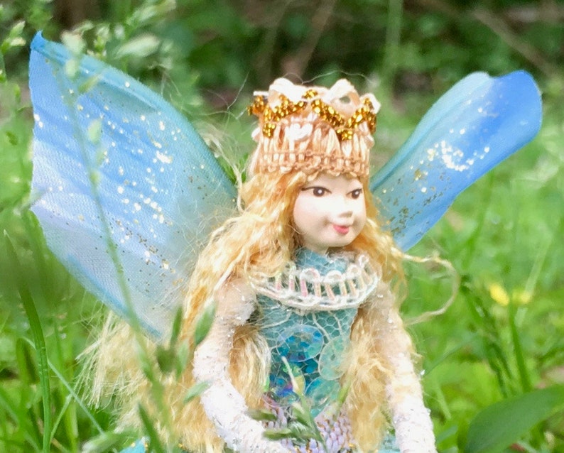 Fairy Doll FLUTTER Bendable Fairy Ornament Posable Art Doll Unique Handmade Fairies Fae Folk® Fairies image 3