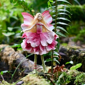 Flower Fairy Doll - PETALS - Bendable Fairy Ornament - Posable Art Doll - Unique Handmade Fairies - Fae Folk® Fairies - Fairy Ornaments