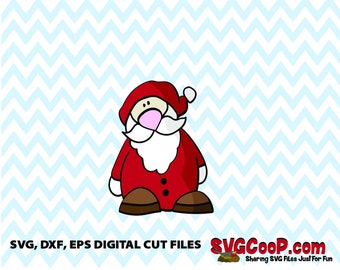 DIGITAL FILE: Chubby Santa- Great SVG, dxf, eps for making fun Christmas gifts and crafts, home decor, pillow, t-shirt