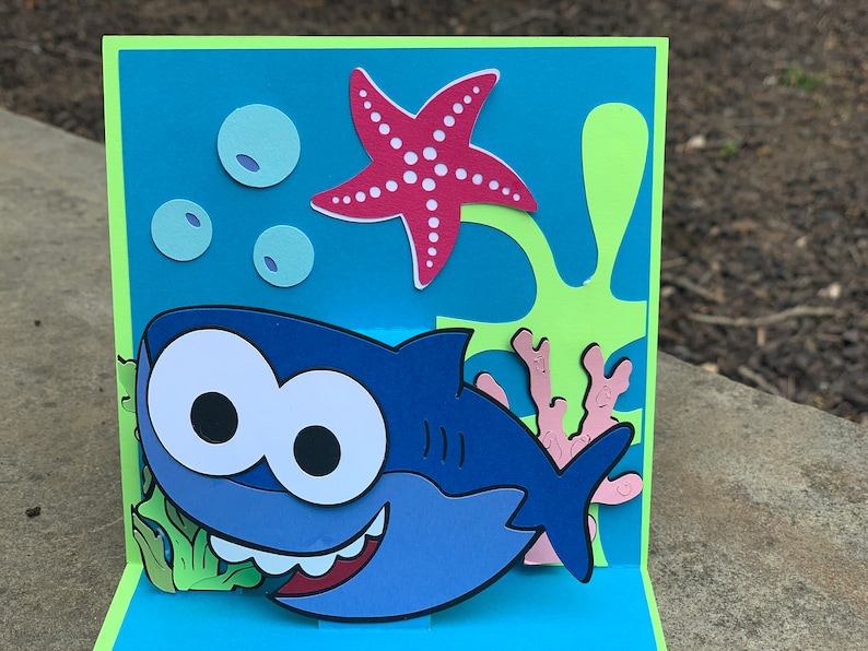 Download Baby Shark Pop Up Card Digital File SVG Great for | Etsy