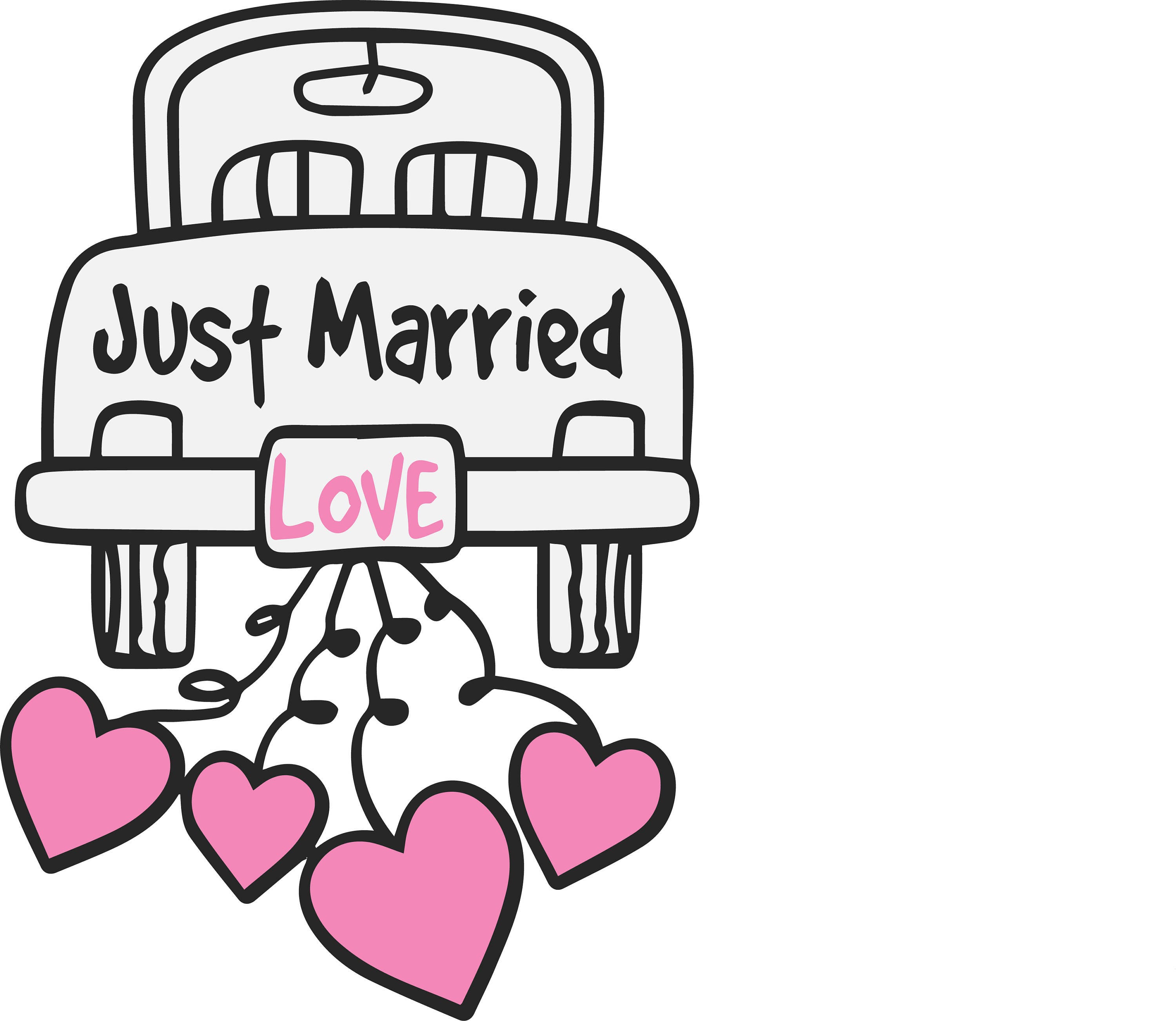 Just Married title SVG File Gift for her wedding Etsy