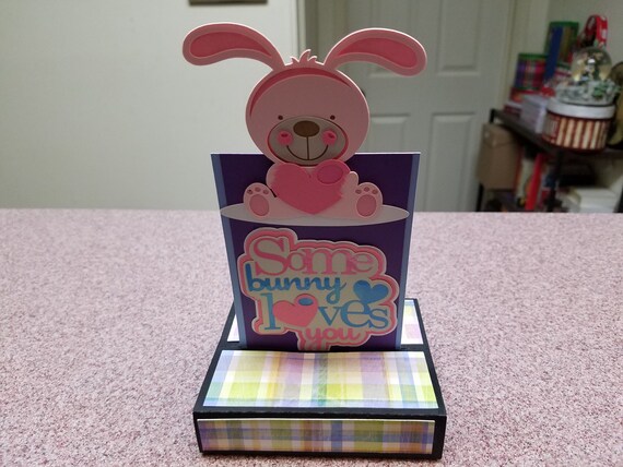 Download Slider Pop Up Card Svg File For Base Only Bunny And Title Etsy
