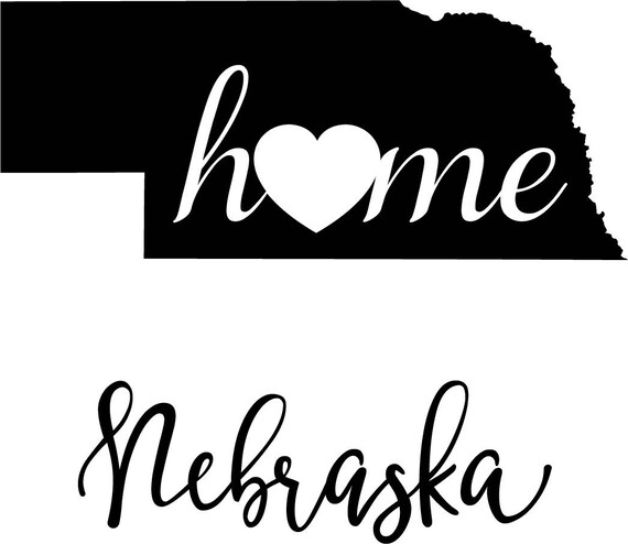 Download Nebraska State Map Digital File Svg Png Jpg Eps Vector Etsy