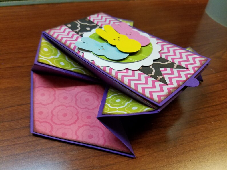 Download Cute Double Diamond Flip Easter Card with Peeps SVG ...