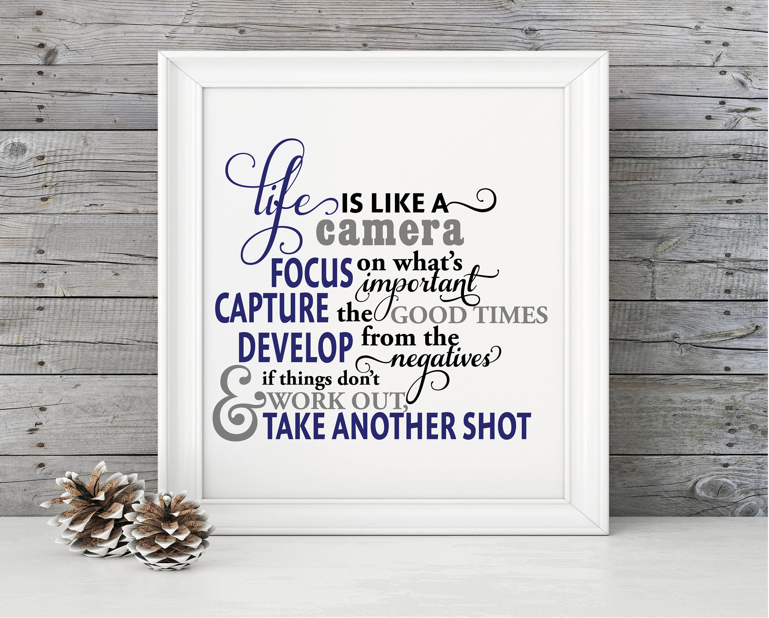 Life is like a camera quote SVG dxf and eps digital file Etsy