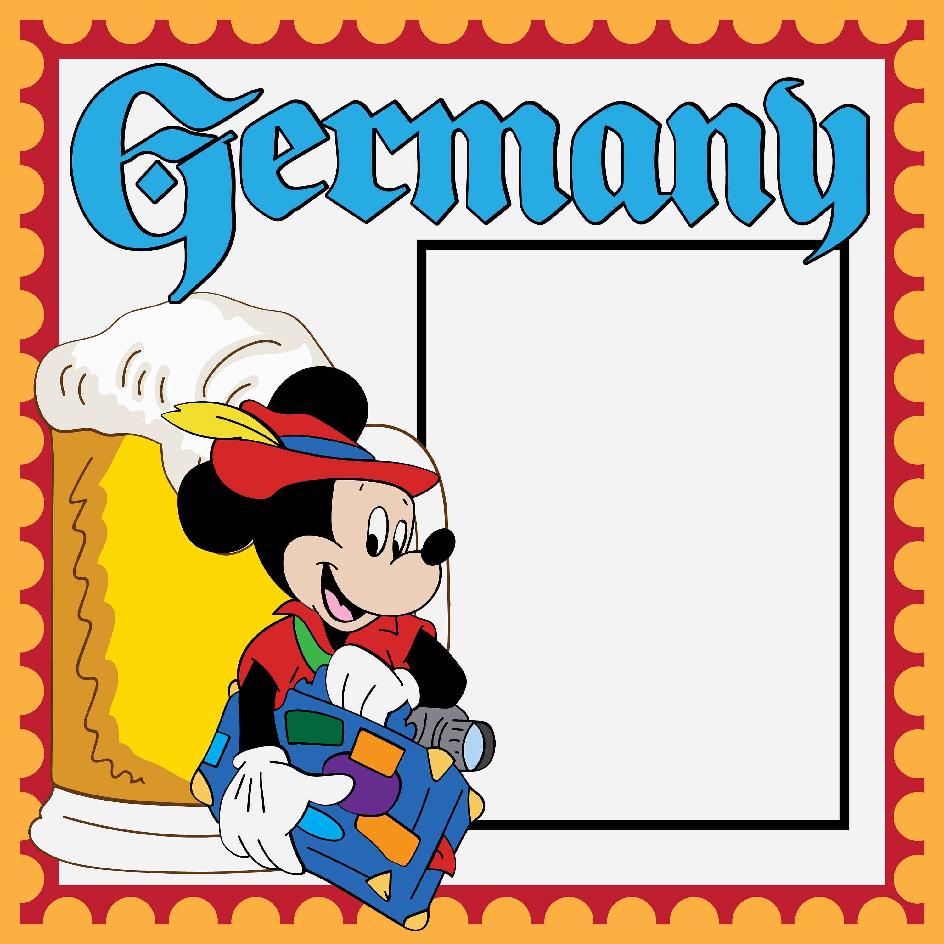 Disney Epcot Germany 12x12 Scrapbook Page Digital File SVG ...