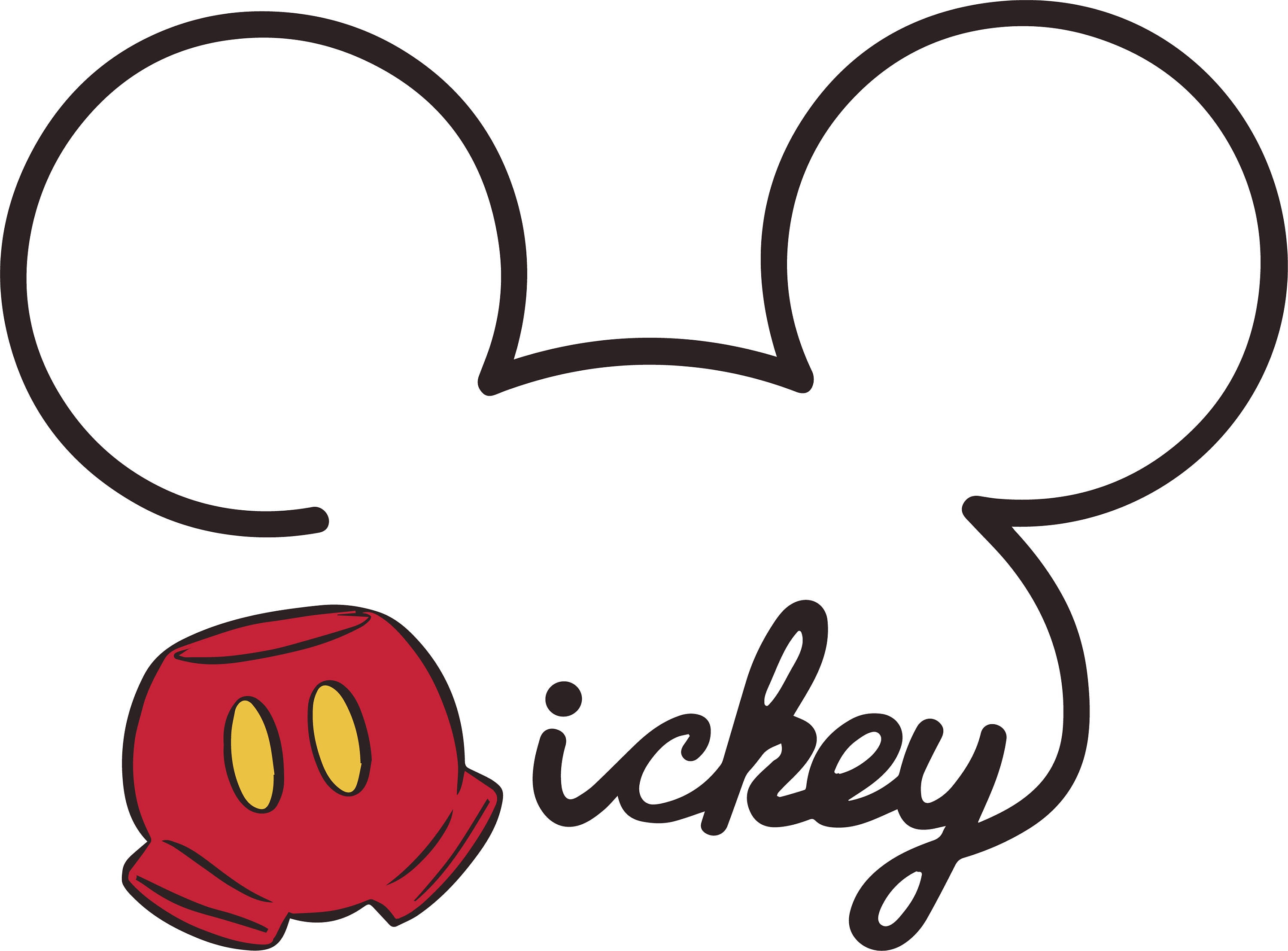 Mickey Signature SVG file dxf eps jpg png Disney theme Etsy