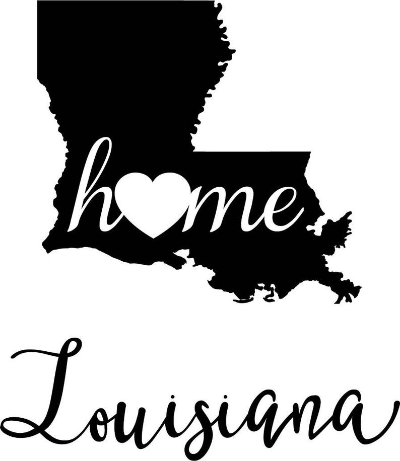 Louisiana State Map digital file: SVG PNG Jpg eps Vector | Etsy