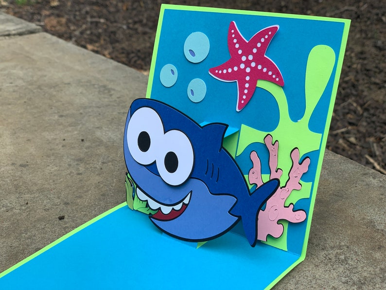 Download Baby Shark Pop Up Card Digital File SVG Great for | Etsy
