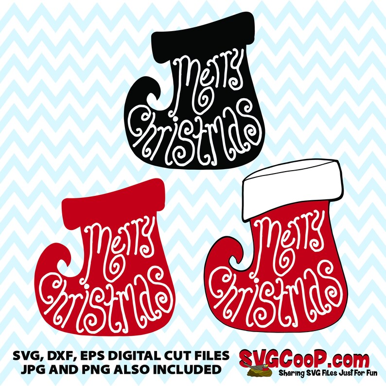 Download Merry Christmas Stocking Svg Eps Dxf Jpg Png Files Christmas Etsy