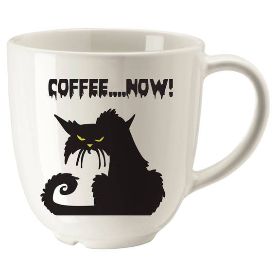 Download Coffee Now Angry Cat Digital File Svg Dxf Eps Jpg Png Etsy
