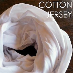 DYE-YOUR-OWN Infinity Scarf - Jersey Cotton Bright White - Quality Wearable Ready to Dye Dyeable - Supply Material Craft Fabric Diy Dyeing