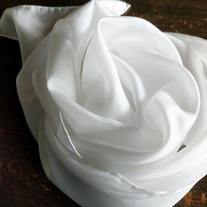 DYE-YOUR-OWN Scarf - Silk Habotai High Quality Luxe Wearable Ready to Dye Dyeable - Supply Material Craft Fabric Diy Painting Dyeing Pigment