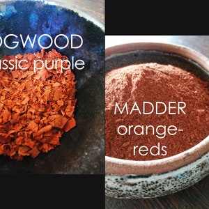 Set of 10 Natural Dyes Mordants avail.Annatto Cochineal Cutch Henna Logwood Madder Osage Pomegranate Red Sandalwood Sappanwood iron-craft image 6
