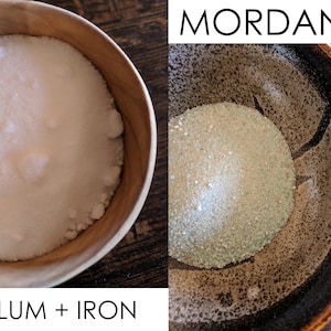 Two Pack MORDANTS ALUM 50g or IRON 25g -Fixative Natural Dye-botanical mordent diy craft arts nature eco earth friendly mordaz slow crafting