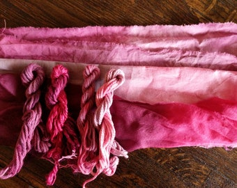 Natural Dye Kit - Color Shifting Kit - Cochineal Pink Purple - Learn to Scour, Mordant, Dye, Use Mordants/Fixatives/Fixers to Adjust Colors