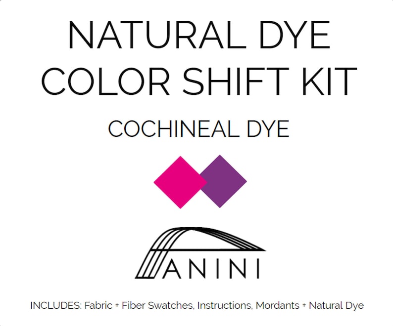 Natural Dye Color Shift Kit - Choose from 2 Color Palettes - Cochineal Pink to Fuschia OR Cutch Caramel to Brown-Learn Natural Dye Process afbeelding 5