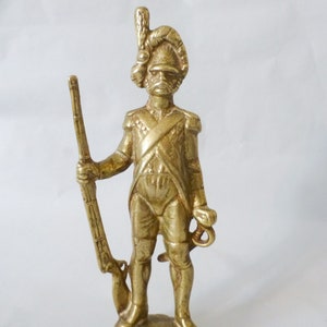 Vintage brass sculpture,Napoleonic War Era French Soldier Military Statue,grenadier,Imperial Old Guard soldier FREE SHIPPING WORLDWIDE