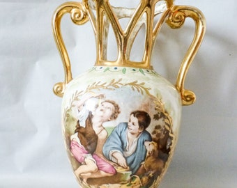 Vintage large French vase Limoges(?)FREE SHIPPING+ Gift Jewelry