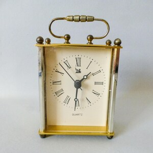 Vintage Quartz Table Clock ,Tiffany-style mantel clock,Mid-century clock FREE SHIPPING WORLDWIDE