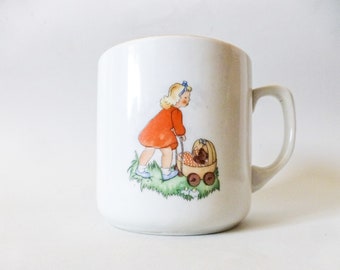 Antique mug,Hungarian Zsolnay mug FREE SHIPPING